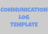 Communication Log Template