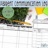 Communication Log Tracker for parents and related services