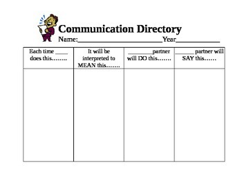 Preview of Communication Log or Directory for Severe Profound students