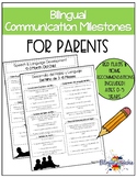 Communication Milestones Ages 0-5| Bilingual English & Spa