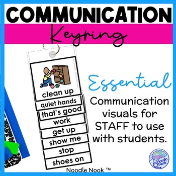Preview of Communication Keyring or Necklace - Visual Communication for Teachers in SpEd