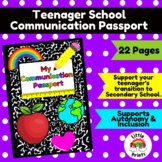 Communication Passport for Teenagers Autism Special Education