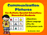 Communication Picture Cards; Speech; Autism; Special Educa