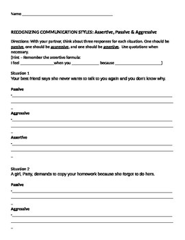 Assertiveness Worksheets For Adults - Photos