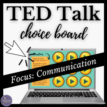 Preview of Communication Skills TED Talks Digital Listening & Writing Choice Board Activity