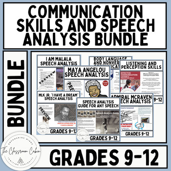 Preview of Communication Skills and Speech Analysis Bundle for Grades 9-12 and Homeschool