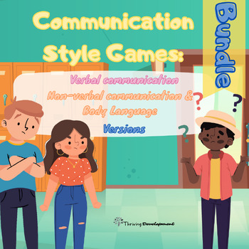 Preview of Communication Style Board Games: Verbal, Non-verbal & Body language Cues