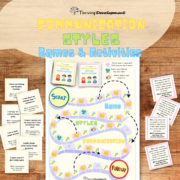 Preview of Communication Styles Board Game: Teach Assertive Communication