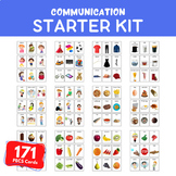 Preview of 171 Communication cards starter kit Aided-Language Cue Cards Autism Non Verbal