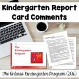 Communication of Learning Report Card Comments: The Ontari