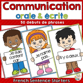 Preview of French Sentence Starters Writing & Speaking  - Communication orale et écrite
