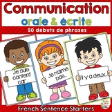 French Sentence Starters Writing & Speaking  - Communicati