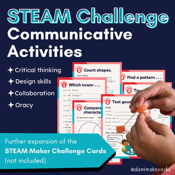 Preview of Communicative Activities (for STEAM Maker Challenge Cards) (8.5 x 11)