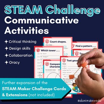 Preview of Communicative Activities (for STEAM Maker Challenge Cards) (A4 Size)