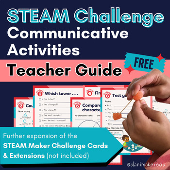 Preview of Communicative Activities (for STEAM Maker Challenge Cards) - TEACHER GUIDE