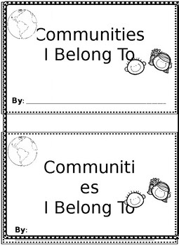 Preview of Communities I Belong To- Editable Booklet