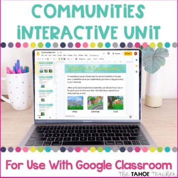 Preview of Communities Interactive Unit for Use With Google Classroom™ | Distance Learning