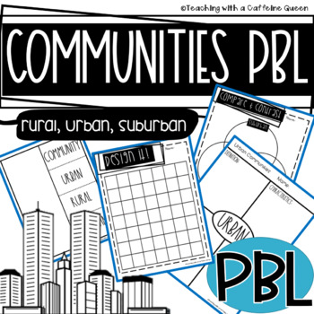 Preview of Communities Activity PBL Rural Urban Suburban STEM