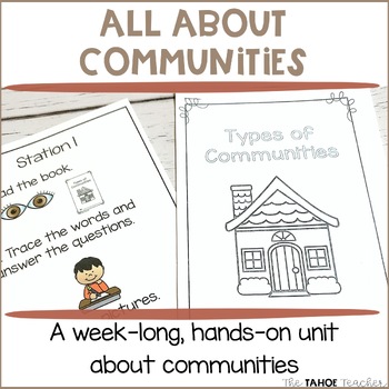 Preview of Communities Unit | Social Studies Centers for Primary Grades
