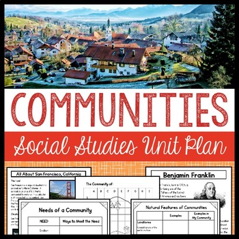 Preview of Communities Unit 3rd Grade Social Studies | Characteristics & Changes Over Time