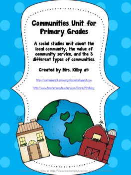 Preview of Communities Unit for Primary Grades