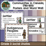 Communities in Canada, 1780-1850 Word Wall and Posters (Gr