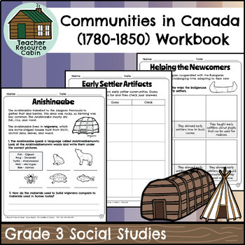 Preview of Communities in Canada, 1780-1850 Workbook (Grade 3 Social Studies)