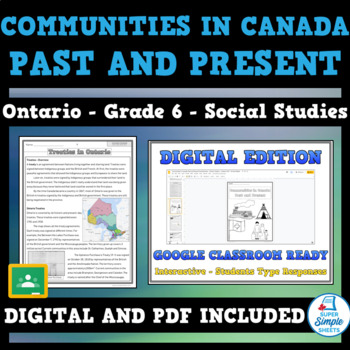 Communities In Canada Past And Present Ontario Social Studies Grade 6