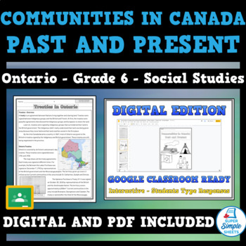 Preview of COMMUNITIES IN CANADA, PAST & PRESENT - Ontario Social Studies -Grade 6 NEW 2023