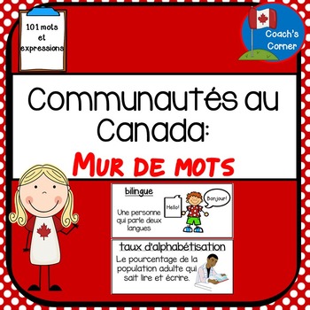 Preview of Communities in Canada Word Wall | French Version