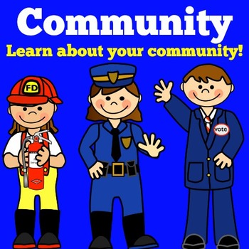 Preview of COMMUNITY HELPERS Activity PowerPoint Lesson Preschool Kindergarten 1st Grade