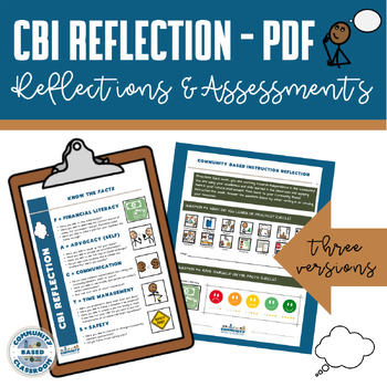 Preview of Community Based Instruction (CBI) Reflection SPED