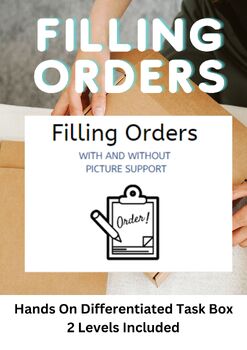 Preview of Community Based Instruction: Filling Orders and Inventory Task Box