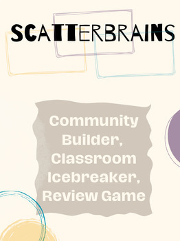 Preview of Community Builder, SEL Icebreaker, Review Game - Category Cards