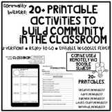 Community Builders (Printables & Editable for Remote Learn