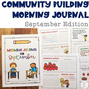 Community Building Morning Journal for September by Cait's Cool School