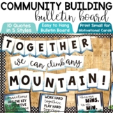 Community Building Quotes Bulletin Board Posters Activitie