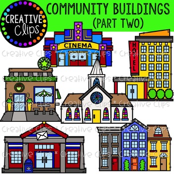 Preview of Community Buildings 2 {Creative Clips Clipart}