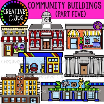 Preview of Community Buildings 5 {Creative Clips Clipart}