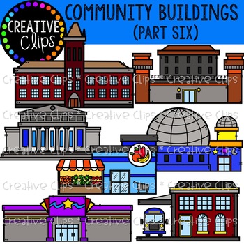 Preview of Community Buildings 6 {Creative Clips Clipart}
