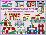 Community Buildings Clip Art Set - 26 images for personal 