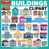 Community Buildings Moveable ClipArt for ESL Activities