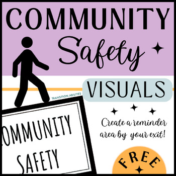 Preview of Community CBI Safety Classroom Visuals  |  Life Skills Transition FREEBIE