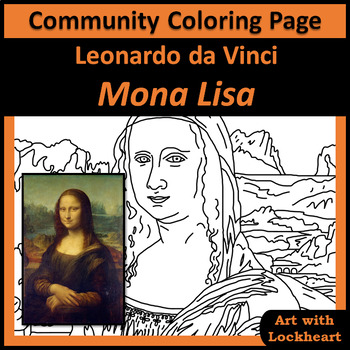 Preview of Community Coloring Page: Mona Lisa by Leonardo da Vinci