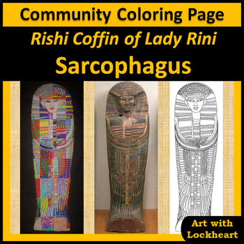 egyptian sarcophagus coloring page