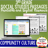 Community Culture - 3rd Grade Social Studies Reading Compr