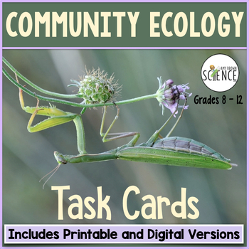 Preview of Habitats and Communities Ecological Relationships Community Ecology Task Cards