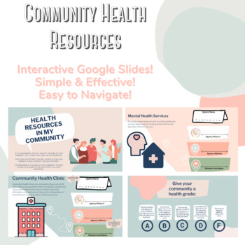 Preview of Community Health Resources Interactive Google Activity