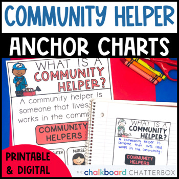 Preview of Community Helper Anchor Charts | Kindergarten and First