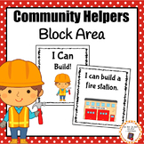 Community Helper Block Area "I Can Build" Cards